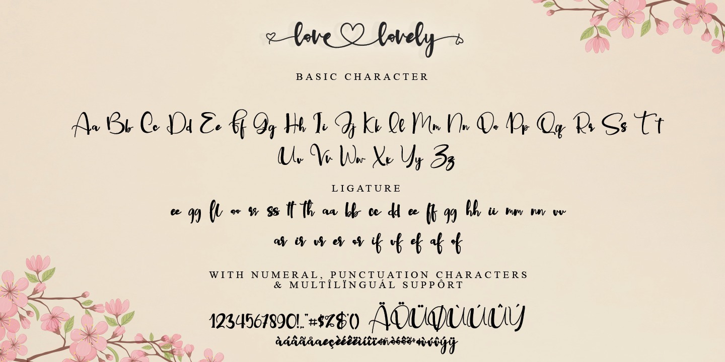 Beispiel einer Love Lovely-Schriftart #4